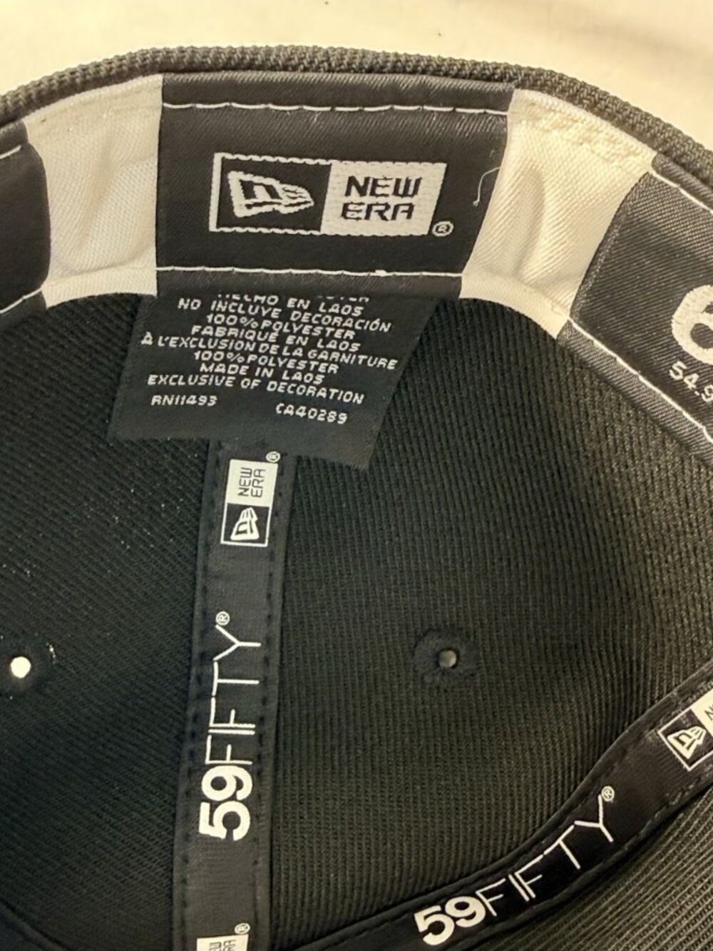 New Era Miami Heat 59 Fifty NBA Sz 6 7/8 Black Embroidered New Era Logo Classics - Picture 9 of 13